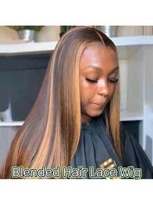 Easy Wear 4x4 Glueless Straight Human Hair Wig - Pre-Cut Lace Closure, Ready To Go, 25.4-40.64 Cm, 150% Density For Women - S4/27 - View 2