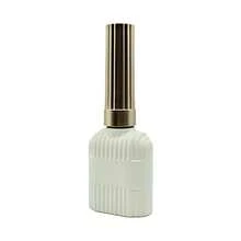 1pc 12ml Nail Polish Refill Bottle, Light Green Vertical Stripe Glossy Glass Bottle, Manicure Gel Packaging - View 5