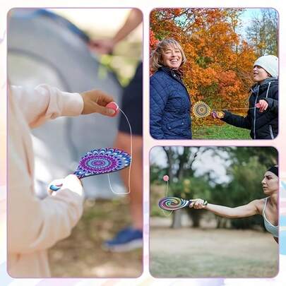 Trò chơi bóng vợt kiểu retro thập niên 60/70 - Vợt bóng vợt thể dục cho người cao tuổi, trò chơi tương tác gia đình, luyện tay, phong cách retro | Quà tặng bãi biển/dã ngoại và hoạt động nhóm