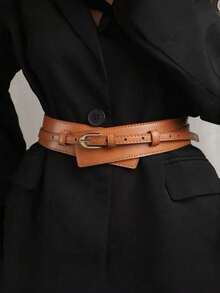 Thắt lưng bản rộng mới dành cho nữ, kiểu Hàn Quốc, đa năng, thích hợp để trang trí áo len và tạo dáng eo. - Nhiều màu - Xem 8