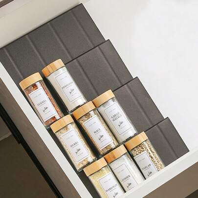 2 шт./4 шт./8 шт. акрилові прозорі ящики для зберігання спецій, акрилові прозорі ящики для зберігання спецій, кухонна полиця для спецій, органайзер для зберігання та ящики (банки не входять до комплекту). 2 шт./4 шт./8 шт. білі/чорні ящики для зберігання спецій з шухлядами з ПП, кухонна полиця для спецій, органайзер для зберігання та ящики (банки не входять до комплекту).