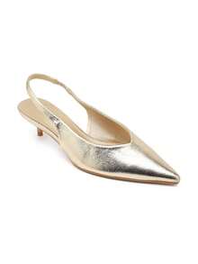 Escarpins Slingbacks et Mules à Petit Talon – Le Chic Minimaliste Réinventé - 金色 - 查看 3