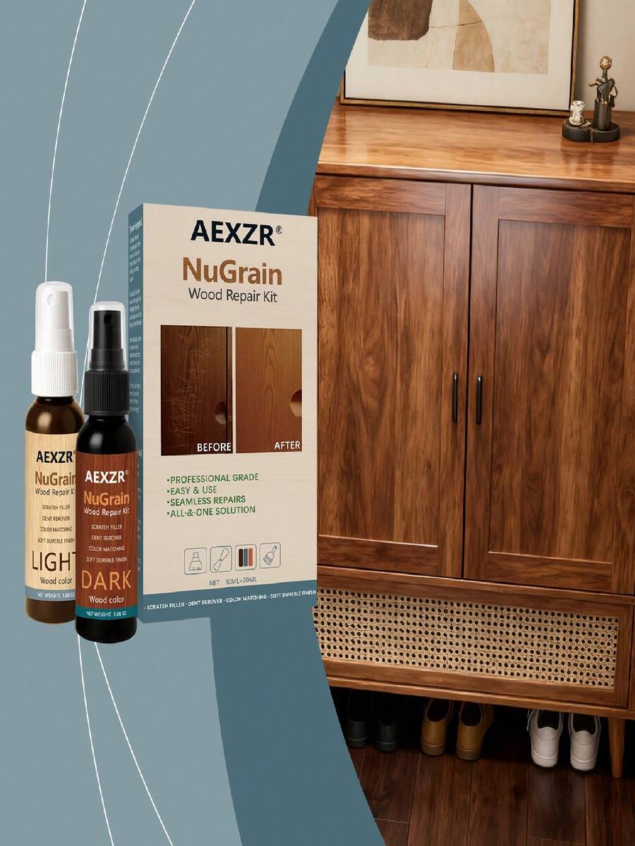 2-In-1 Wood Floor Cleaner & Protector Spray, Suitable For Wooden Furniture & Floors, Cleans, Polishes And Provides Scratch-Resistant Coating (Random Delivery Of New And Old Versions) - 液體 - 查看 1