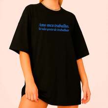 Women's Black Knit T-Shirt With Round Neck, Dropped Shoulder, Short And Long Sleeves With Slogan Print, Casual Top. - màu đen - Xem 3