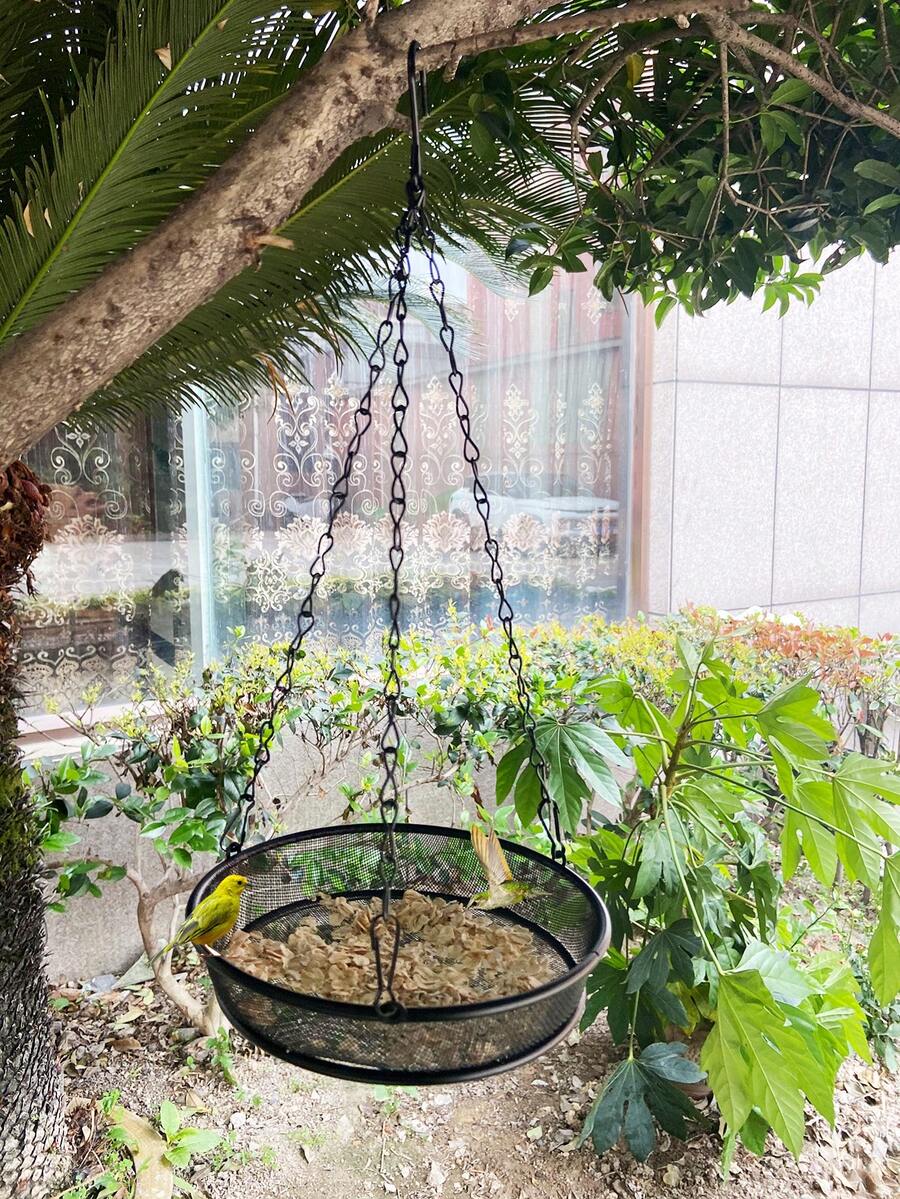 1 Stück Hänge-Vogelfutterstation, große Kapazität Outdoor Hänge-Vogelfütterungsstation, Kolibri-Futterstation für den Balkon, Anti-Eichhörnchen automatische Vogelfutterstation - Einheitsgröße - Übersicht 1
