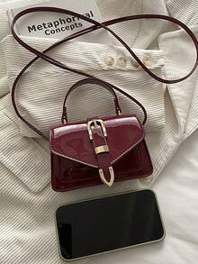 Fashionable Mini Handbag, Women's Chic Versatile Lightweight Tote Bag, Crossbody Bag - Red - View 3