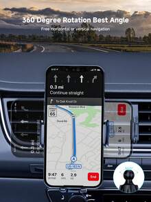 TKZJ T006L 升级版加固车载手机支架，车载空调出风口金属挂钩手机支架，兼容所有智能手机 - 彩色 - 查看 2