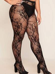 1件蜘蛛网提花丝袜，性感内衣 - 彩色 - 查看 7