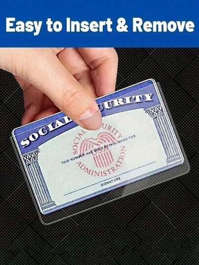 10PCS Modern Minimalist Ultra Clear PVC Card Sleeves Protector Set, Transparent Card Holder For ID, Driver License, Credit & Bank Cards, Slim & Portable, Durable PVC Protects Against Scratches, Fading & Wear, Universal Fit For Standard Cards, Lightweight For Pocket & Purse, Ideal For Daily Use, Travel & Outdoor Activities, Great Gift For Men, Women & Friends For Christmas, Thanksgiving, Valentine's Day, Birthdays & All Holidays