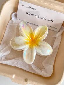 2个女士亚克力渐变大花朵发爪夹，简约优雅盘发发饰，适合日常佩戴和夏季海滩旅行发夹 - 彩色 - 查看 4