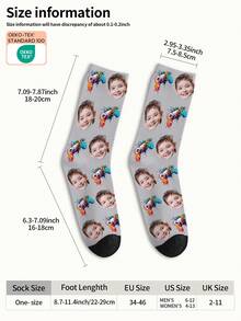 1 Đôi tất in hình mặt người theo yêu cầu, tất in ảnh theo yêu cầu, tất in hình tùy chỉnh, tất in hình mặt người ngộ nghĩnh cá nhân hóa, tất in hình theo yêu cầu, in bất kỳ khuôn mặt nào lên tất, quà tặng kỷ niệm, quà tặng Valentine, quà tặng sinh nhật độc đáo, những món đồ quý giá được tùy chỉnh. - Nhiều màu - Xem 7