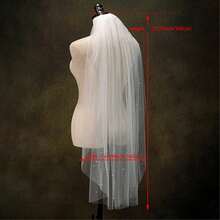 1件长款新娘珍珠头饰，带发梳，教堂派对婚礼配饰，仿珍珠新娘面纱 - 彩色 - 查看 17