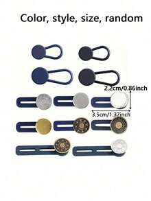 5/8/10pcs Adjustable Waistband Extender Set, Flexible Pants Waist Extender, Seamless Invisible Design, Stretch Waist Button For Jeans, Removable & Adjustable Universal Waist Button - Multicolor - View 5