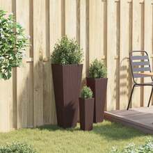 vidaXL Set für Outdoor 3 pcs Metall Pflanzkasten für den Außenbereich,geeignet für Gemüse,Blumen,Kräuter Erdbeeren,ideal für Garten und Balkon,robuste Pflanzgefäße - A - Übersicht 1