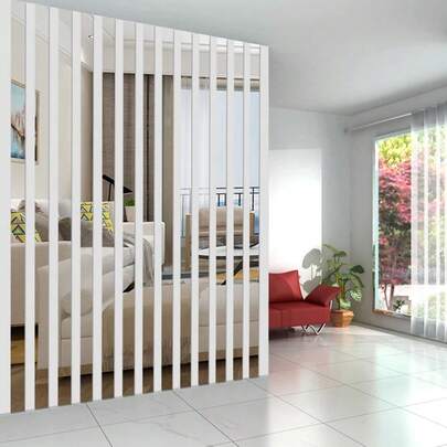 OUTANA Set Of 10 Modern Minimalist 5x20 Cm Silver Acrylic Home Decor Mirror Stickers. Self-Adhesive, Waterproof, Moisture-Resistant, Easy To Clean, Glass-Free, And Removable. Frameless Art Wall Decals For DIY Room Decoration In Living Rooms, Kitchens, Bedrooms, Bathrooms, Offices, And Other Spaces. Spring And Summer Home Decor Mirrors, Headboard Covers, Framed Wall Art, And Adhesive Wall Tiles