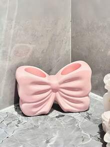 1pc/2pcs Bow-Shaped Toothbrush Holder, Bathroom Vanity Toothbrush & Toothpaste Storage Rack, Base Stand - Multicolor - View 7