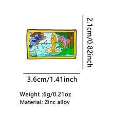 梵高艺术油画珐琅徽章 可爱青蛙戴珍珠耳环胸针翻领别针徽章 背包服装配饰 时尚珠宝 朋友礼物 - 黑色 - 查看 16