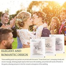 AIOMOB 50 Pcs Wedding Confetti Bags Throw Some Love Petal Toss Packets Glassine Flower Petal Packets For Wedding Send Off, Exit, Tosses - default - 查看 4