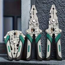 Foldable Multi-Functional Industrial-Grade Electrician's Wire Stripper, Durable Precision Tool Suitable For Cutting, Crimping And Stripping - Applicable For All Electrical Operations - Multicolor - View 3