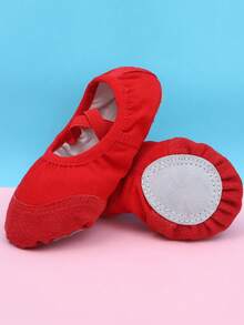 Children's Soft Bottom Dance Shoes, Girls' Ballet Shoes, Pink - Red - View 4