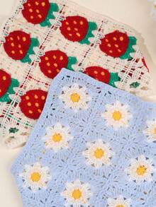 2pcs/Set Bando Daisy untuk Anak Perempuan, Ikat Rambut Segitiga, Bando Elegan Gaya Pedesaan, Aksesori Rambut Rajutan untuk Remaja - MultiWarna - View 4