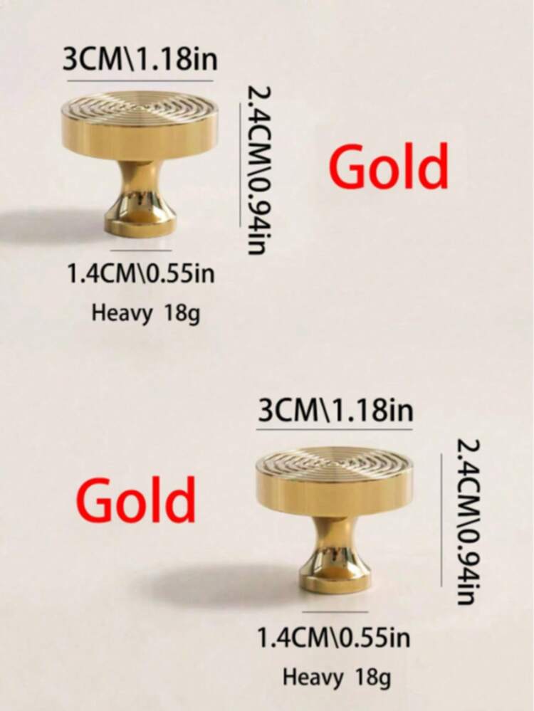 Bộ 6 tay nắm tủ Häfele kiểu Pháp mạ vàng, lỗ đơn, thích hợp cho cửa tủ, ngăn kéo, tủ quần áo, bàn trang điểm, tay nắm đồ nội thất kiểu Mỹ. Được làm từ chất liệu đồng, kèm theo ốc vít. - vàng - Xem 7