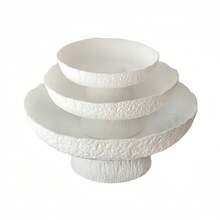OBOVAY 1pc Creative Hammered Glass Fruit/Snack Plate, Suitable For Living Room Dried Fruit/Candy Tray - White - View 7