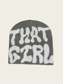 2PCS Knitted Hat With Letter Jacquard, Cold Hat, Personalized Hip-Hop, Warm, Unisex, Cross-Border, European And American Style Hats - Letter Jacquard Combination - View 7