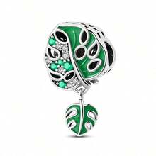 1. 镀银花叶系列 - 蘑菇精灵天使爱心珠，适用于3毫米原装手链、DIY吊坠、女士时尚饰品、节日生日礼物 - 彩色 - 查看 14