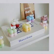 1pc Cute Bubble Candle, Ideal Birthday Gift, Handmade Creative Gift For Mother's Day, Also Suitable For Indoor Decor, Graduation Gift, And Gift For Women - Multicolor - View 7