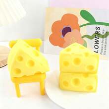 New Cute Cheese Squeeze Toy, Novelty Cheese Squeezy, Suitable As Christmas, Party Small Gift - Multicolor - View 8