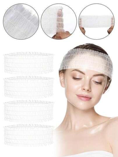 20/10/2 st hårband i non-woven tyg för skönhetssalonger, med hög elasticitet och måttlig täthet. Tillverkade av non-woven tyg. Lämpliga för skönhetssalonger, massagesalonger, hårband, engångshuvuddukar.