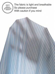 Sunny Girly Women's Summer Striped Straight-Leg Pants With Foldable White Waist Design, Perfect For Back-To-School, Daily Commute And Casual Loungewear Spring - Baby Blue - View 10