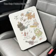 Colorful Painted Tablet Protective Case, Featuring Cute Dog, Birthday Party, Music Festival Patterns, With Stand, Compatible With Samsung A9/A9+/S9/S9FE/A11/A11+/S11/S10 FE/S10 FE+/S10 Lite And Other Popular Models, Also Compatible With Apple Air 5/6, Honor, Matepad, And Other Brands, Foldable Anti-Bending Design, Auto Wake/Sleep Function, Built-In Pen Slot, Triple-Fold Stand - Perfect Daily Protection, Ideal Gift For Holidays - Multicolor - View 7