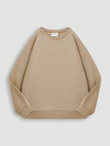 Sommer-Essential Streetstyle Unisex Sweatshirt mit Zitronenmuster und Rundhalsausschnitt, Frühjahr/Sommer Neuheit: Frühjahr/Sommer Sweatshirt - Aprikosenfarben - Übersicht 3