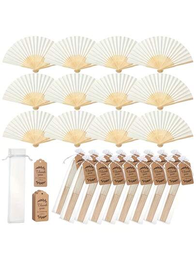 3 piezas Abanicos plegables blancos, regalo para damas de honor, decoración para fiesta de despedida de soltero/soltera/boda, decoración para fiesta de damas de honor, decoración para fiesta/favor, decoración de boda, decoración de fiesta