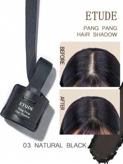  伊蒂之屋 (Etude) 染发粉采用可叠加的自然配方，瞬间遮盖白发、稀疏发根和秃顶，令秀发更显浓密丰盈。质地细腻不油腻，完美贴合头皮，持久不晕染、防汗、防摩擦，妆效持久一整天。共有三种百搭色号可选：深棕色、浅自然黑。