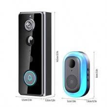 Video Doorbell Camera Wireless, Doorbell Camera With Smart Human PIR Detection Chime 2-Way Talk Color Night Vision Cloud Storage Live View 2.4 GHz WiFi - Black - View 10