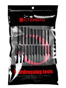 CTZIHGAO 12/22件套美发梳套装，带分区夹 – 男女通用多功能美发造型工具套装 – 包括顺发梳、扁平梳、圆筒梳、尖尾梳和造型配件 – 适用于所有发质：浓密、稀疏、卷曲、直发 - 彩色 - 查看 3