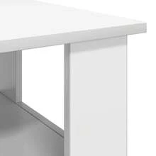 CROISSANCE Table basse Blanc 90 x 50 x 45 cm Bois d'ingénierie - Blanc - Voir 9