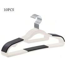 10 piezas de perchas antideslizantes, perchas duraderas y de alta resistencia para secar y organizar la ropa en el hogar, adecuadas para el dormitorio, el baño y el hogar - Multicolor - Ver 16