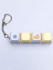 1个4键电脑按键挤压玩具，创意减压小工具，成人吊坠 - 彩色 - 查看 11