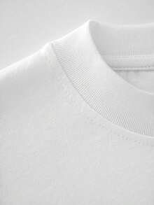 Hellstars Sports Logo Y2K Graphic T-Shirt,220g 100% Cotton,Round Neck Short Sleeve,White Streetwear Essential For Summer Going Out,Unisex Style - White - View 3
