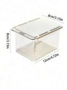 Hộp đựng đồ kiểu ngăn kéo, hộp đựng tăm bông phòng tắm, hộp đựng bông tẩy trang trong suốt, kệ tủ phòng tắm - Trong sáng - Xem 6