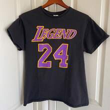 Classic VTG 04 Faded Black   24 Lakers T Shirt Delta Size M - Style 4 - View 1