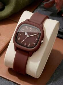 1 Piece Women's Silicone Quartz Watch, Fashionable Minimalist Square Dial, Classic Bracelet Watch (1 Piece/Set), Watches For Women,Watch,Women's Watches - Multicolor - View 7