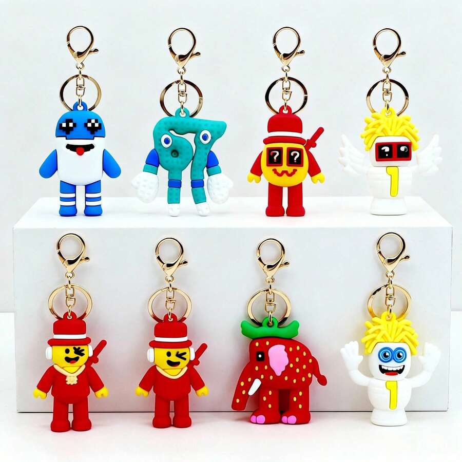 1pc Steal A Brainrot Jandel Keychain, Game Peripheral Brainrot Monster Pendant - Multicolor - View 1