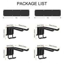 2x Garage Garden Tool Holder Storage Rack Shed Wall Mounted Organiser Long Hooks - A - View 6
