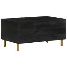 Coffee Table, Black, Engineered Wood, 80 X 50 X 40 Cm, With Modern Design, With Sturdy Construction, With Smooth Surface, With Lower Shelf, For Living Room - Black - View 6