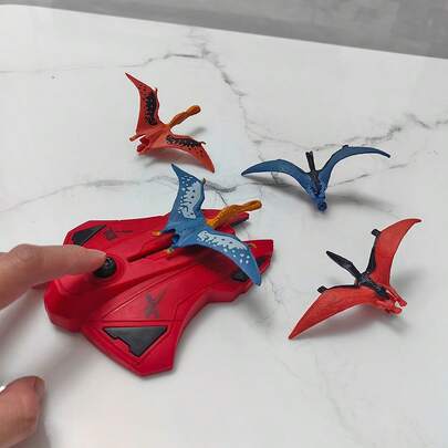 Dinosaur Launcher Toy For Children 3+ Years Old - Manual Flying Dinosaur Shooter, Outdoor Fun And Perfect Gift For Birthday/Christmas